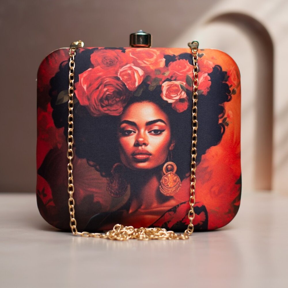 Handcrafted Rose Radiance Clutch by INDIAURA
